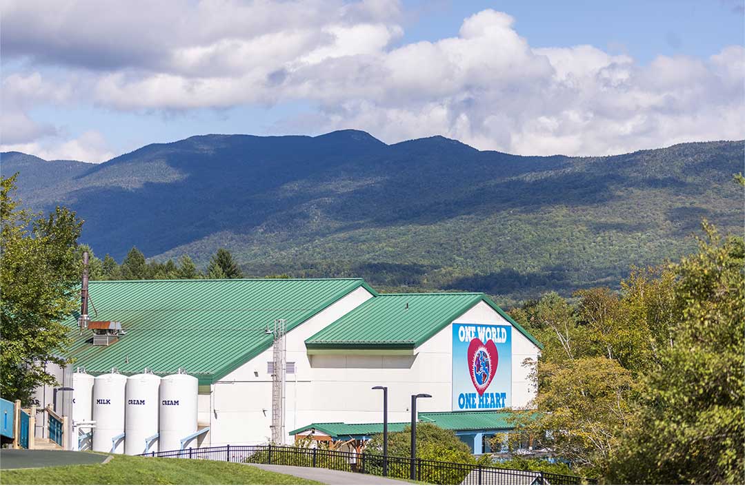 The outside of a Ben & Jerry's factory