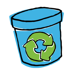 Recyclable packaging icon