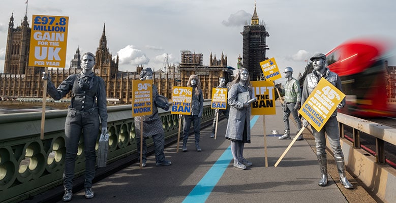 Living Statues Protest